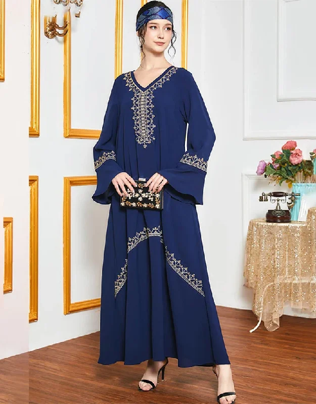 Breathtaking Beauty: Muslim Abaya with Exquisite Embroidery and a Modern Silhouette