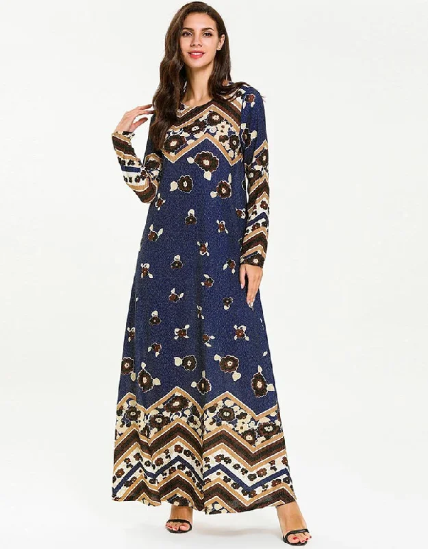 Flowing Elegance: Printed Wave Abayas from Dubai