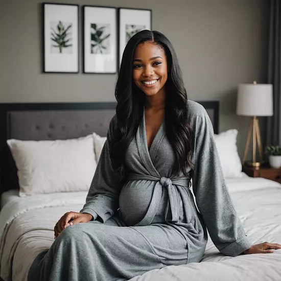 Jordyn Dressed to Deliver Maternity Robe + Nursing