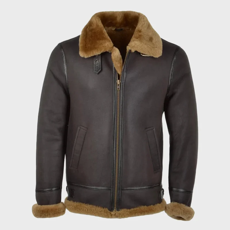 Men’s Hand-Buffed Soft Sheepskin Pilot Jacket