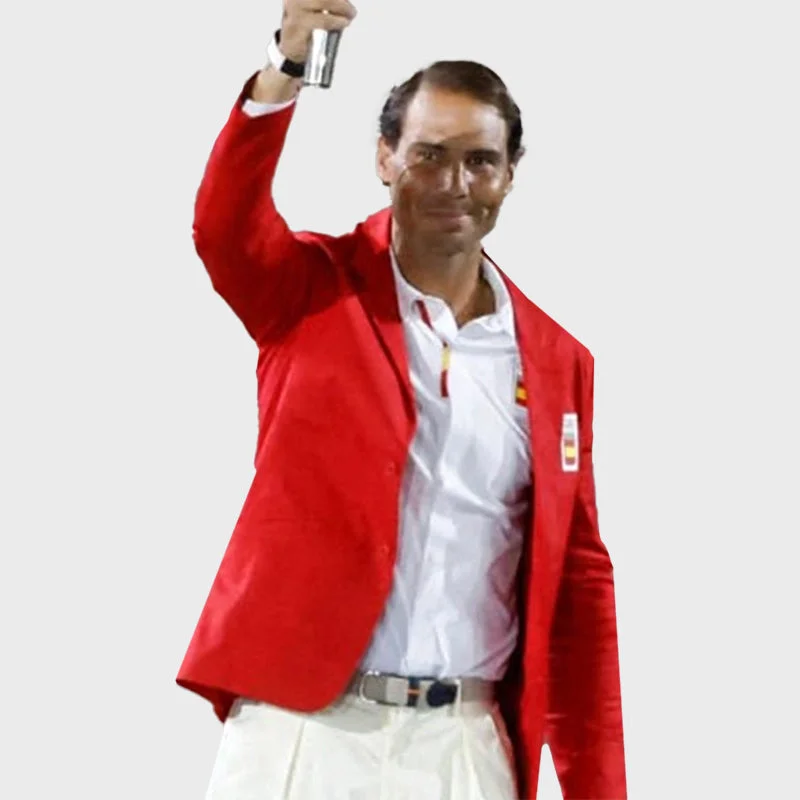 Rafael Nadal 2024 Olympics Red Blazer