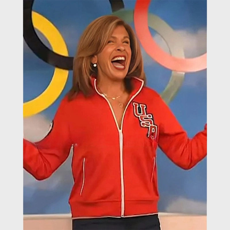 The Today Show Hoda Kotb Red Team USA Track Jacket