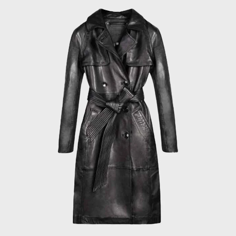 Women's Alexi Trench Leather Coat