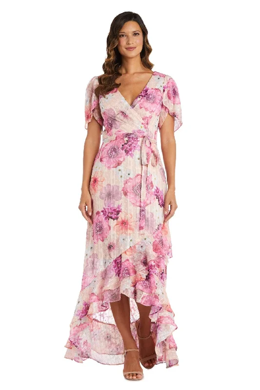 Nightway High Low Floral Petite Dress 22138P