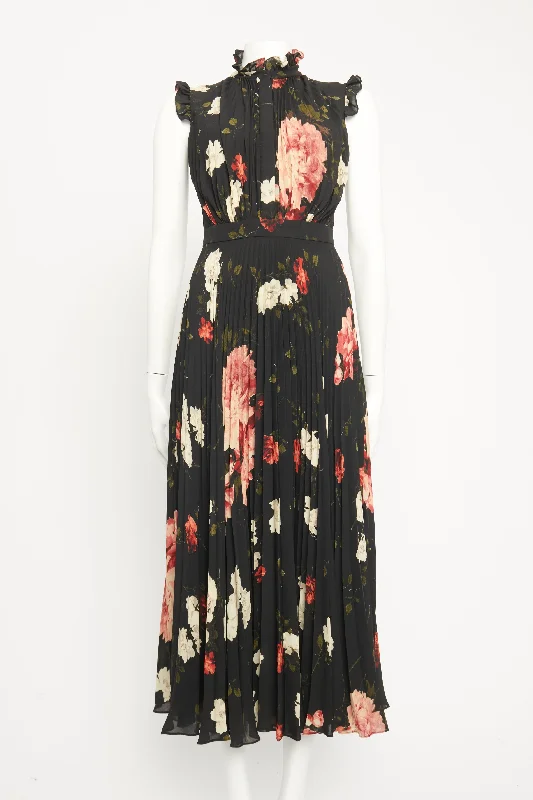 Roisin Black Floral Preowned Dress