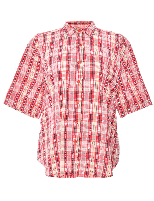 Checked Red Shirt - L